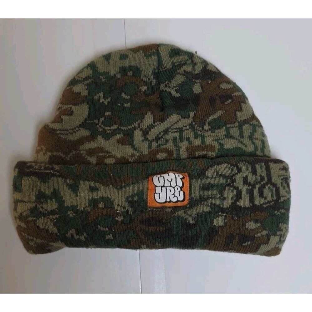 Empyre Streetwear Woodland Camo Knit Beanie Hat Tree Forest Scene GMR URB
